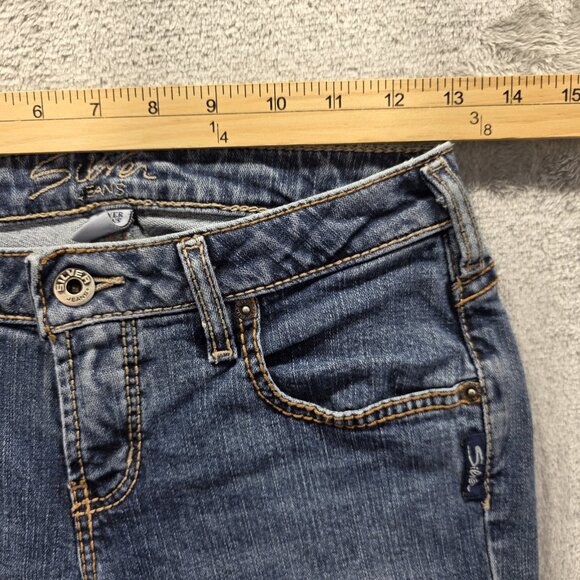 Silver Jeans Malibu Jeans Womens 27 Straight Leg Distressed Denim Made Canada - Picture 6 of 9